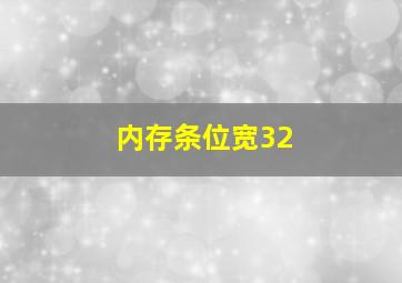 内存条位宽32