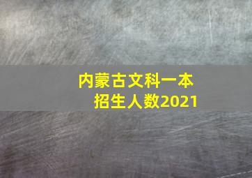 内蒙古文科一本招生人数2021