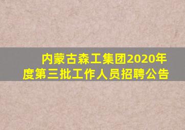 内蒙古森工集团2020年度第三批工作人员招聘公告