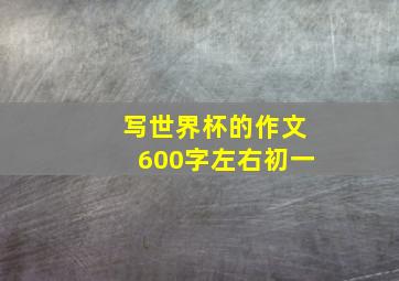 写世界杯的作文600字左右初一