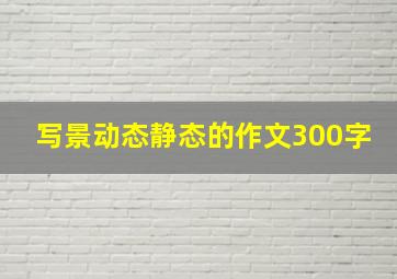 写景动态静态的作文300字