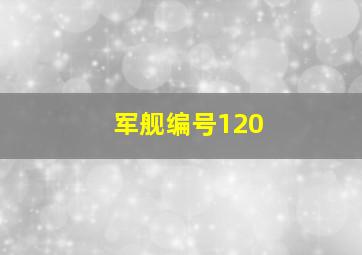 军舰编号120