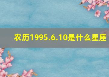 农历1995.6.10是什么星座