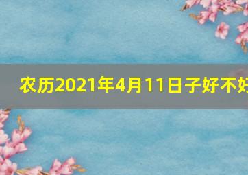 农历2021年4月11日子好不好