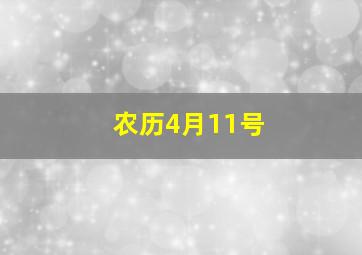 农历4月11号