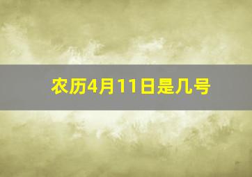 农历4月11日是几号