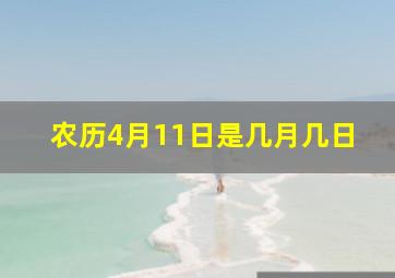 农历4月11日是几月几日