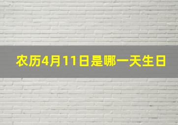 农历4月11日是哪一天生日