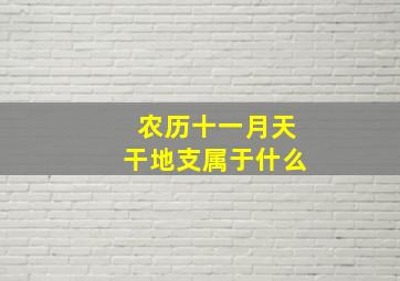 农历十一月天干地支属于什么