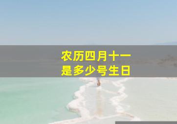 农历四月十一是多少号生日