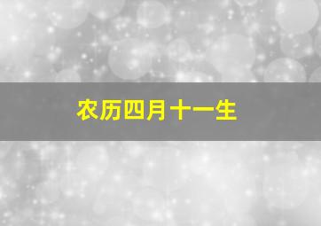 农历四月十一生