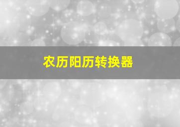 农历阳历转换器