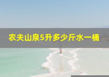 农夫山泉5升多少斤水一桶