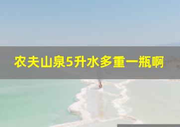 农夫山泉5升水多重一瓶啊