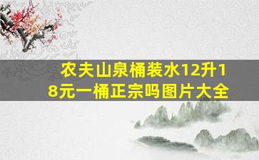 农夫山泉桶装水12升18元一桶正宗吗图片大全