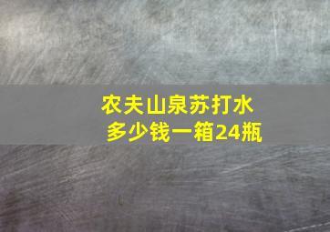 农夫山泉苏打水多少钱一箱24瓶