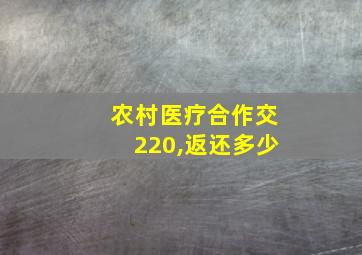 农村医疗合作交220,返还多少