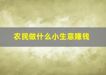 农民做什么小生意赚钱