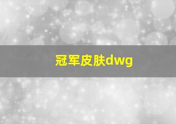 冠军皮肤dwg