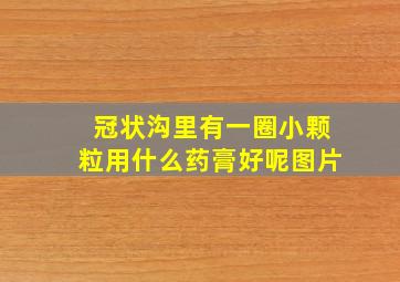 冠状沟里有一圈小颗粒用什么药膏好呢图片