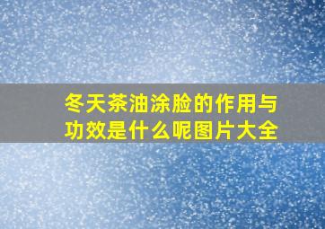 冬天茶油涂脸的作用与功效是什么呢图片大全