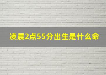 凌晨2点55分出生是什么命