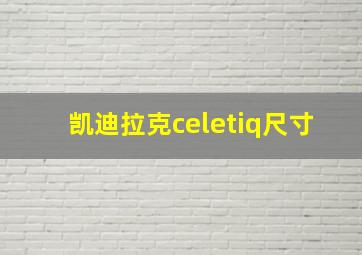 凯迪拉克celetiq尺寸