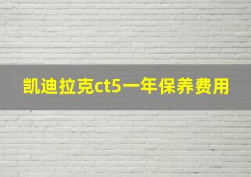 凯迪拉克ct5一年保养费用