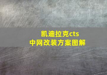 凯迪拉克cts中网改装方案图解