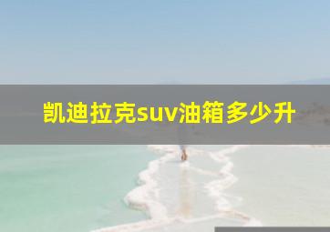 凯迪拉克suv油箱多少升