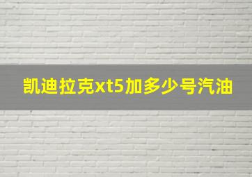 凯迪拉克xt5加多少号汽油