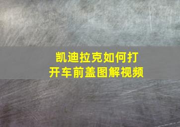 凯迪拉克如何打开车前盖图解视频