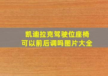 凯迪拉克驾驶位座椅可以前后调吗图片大全