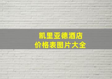 凯里亚德酒店价格表图片大全