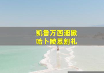 凯鲁万西迪撒哈卜陵墓割礼