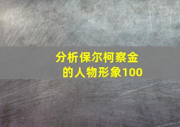 分析保尔柯察金的人物形象100