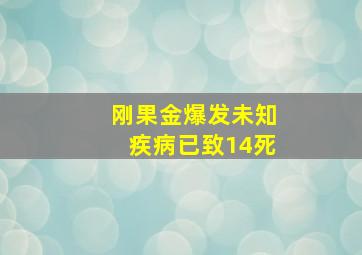 刚果金爆发未知疾病已致14死