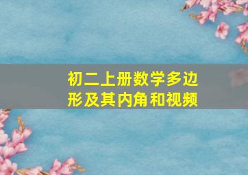 初二上册数学多边形及其内角和视频