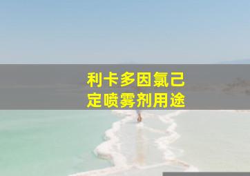 利卡多因氯己定喷雾剂用途