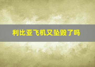 利比亚飞机又坠毁了吗