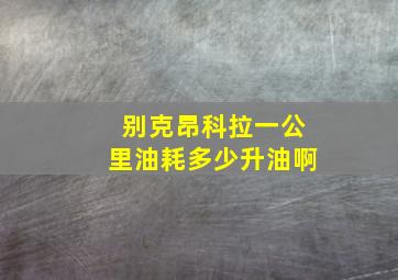 别克昂科拉一公里油耗多少升油啊