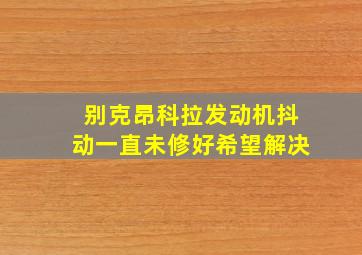 别克昂科拉发动机抖动一直未修好希望解决