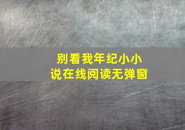 别看我年纪小小说在线阅读无弹窗