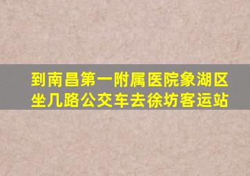 到南昌第一附属医院象湖区坐几路公交车去徐坊客运站