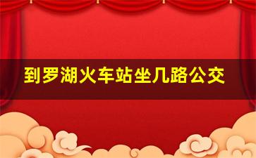 到罗湖火车站坐几路公交