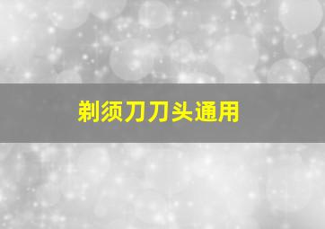 剃须刀刀头通用