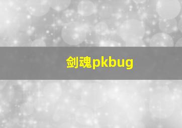 剑魂pkbug