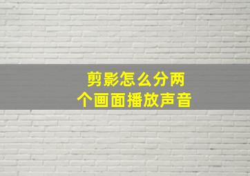 剪影怎么分两个画面播放声音