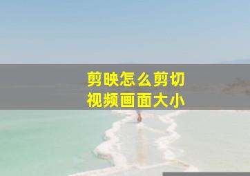 剪映怎么剪切视频画面大小