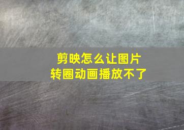 剪映怎么让图片转圈动画播放不了